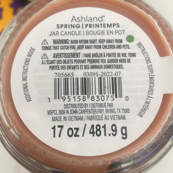 Vanilla Peach Tea Candle 17oz - Picture 2 of 4